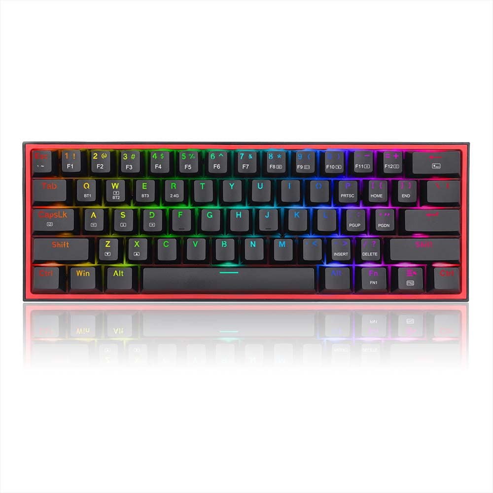 (Refurbished) Redragon K616 Fizz PRO 60% 3-Mode Wired, 2.4Ghz Wireless, Bluetooth Mechanical Gaming Keyboard, 61 Keys Compact w/Black Colour Keycaps, Linear Red Switch, pro Drive/Software Supported (B0C1GT953N) Amazon Price History, Amazon Price Tracker