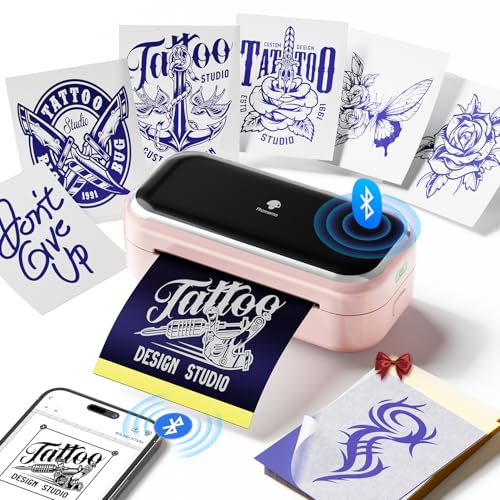 Phomemo TP31 Stampante Stencil Tattoo 3 Pollici, Aggiornata Stampante Termica Tattoo Bluetooth Con 10 pz Carta Tattoo Printer, Compatibile Con Smartphone,PC