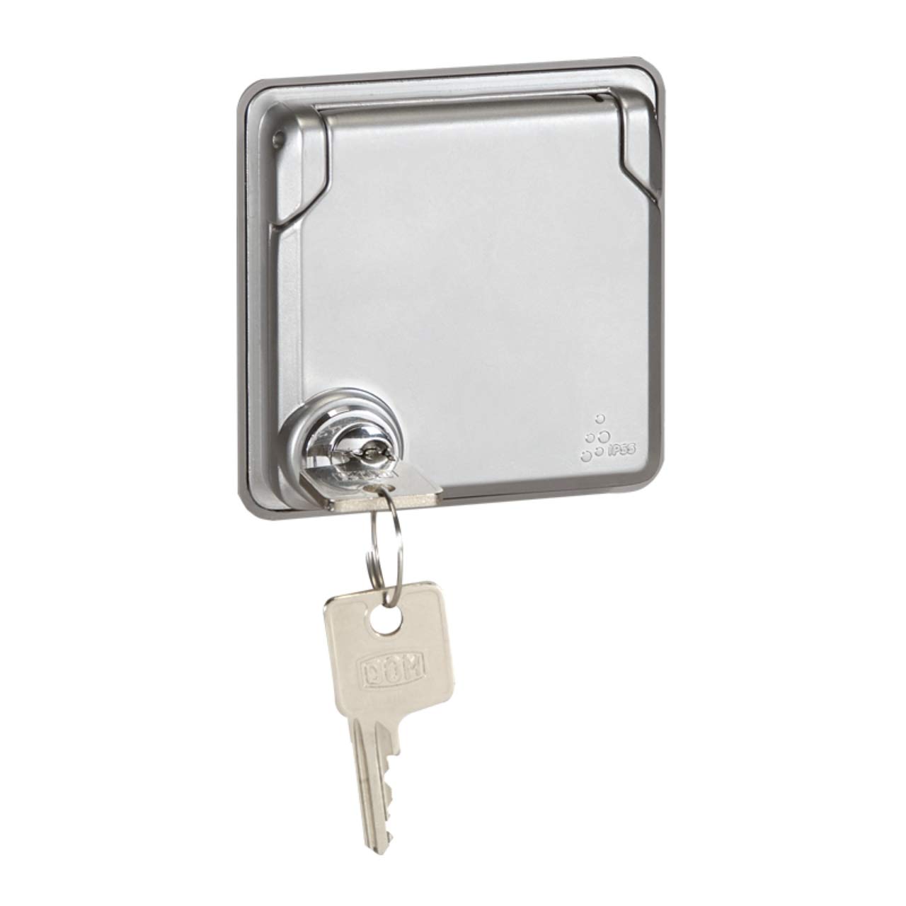 Legrand 077837 Soliroc IK10 IP55 Prise de Courant 2P+T à Puits Germanique avec Éclips de Protection et Volet Verrouillé, 16A, 250V