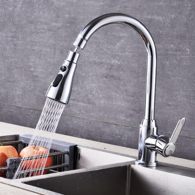Image of 360 Degree Water Saving Faucet Adjustable | Tap filter, Tap extender for kitchen sink | Flexible Anti Splash Water Saving Movable | Sprinkle Head Nozzle for & Kitchen (2, Chrome)