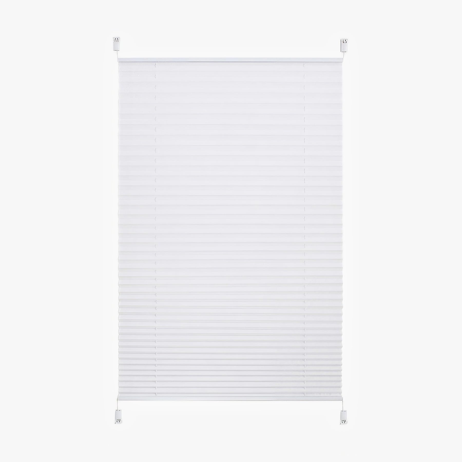 Store Plissé 50 x 150 cm Contre Le Soleil, Réglable Haut Bas, Protection de Privée, Ouverture à Double Sens Stores Temporaires pour Cuisine, Chambre, Coucher, Salon, Blanc