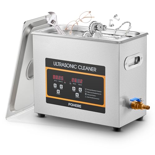 Nettoyeur Ultrasons, Professionnel Ultrasons Numérique avec Chauffage et Minuterie, Nettoyeur à Ultrasons Idéal pour Bijoux, Pièces Auto, Soupapes, Armes...