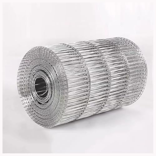 Rollo de malla de alambre, valla de metal galvanizado, soporte de jardín, red de aves de corral, tela duradera para protección de animales y soporte de plantas