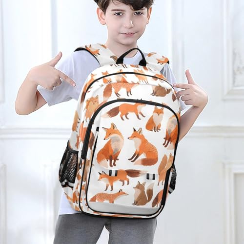 ALAZA Fox Pattern Kids Laptop Backpack 17 inch School Bookbag Back Pack Business Computer Bag Casual Daypack2