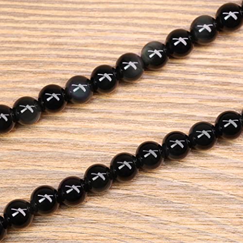 Amorwing 108 Beads Obsidian Stone Mala Bracelet Necklace #TOP4