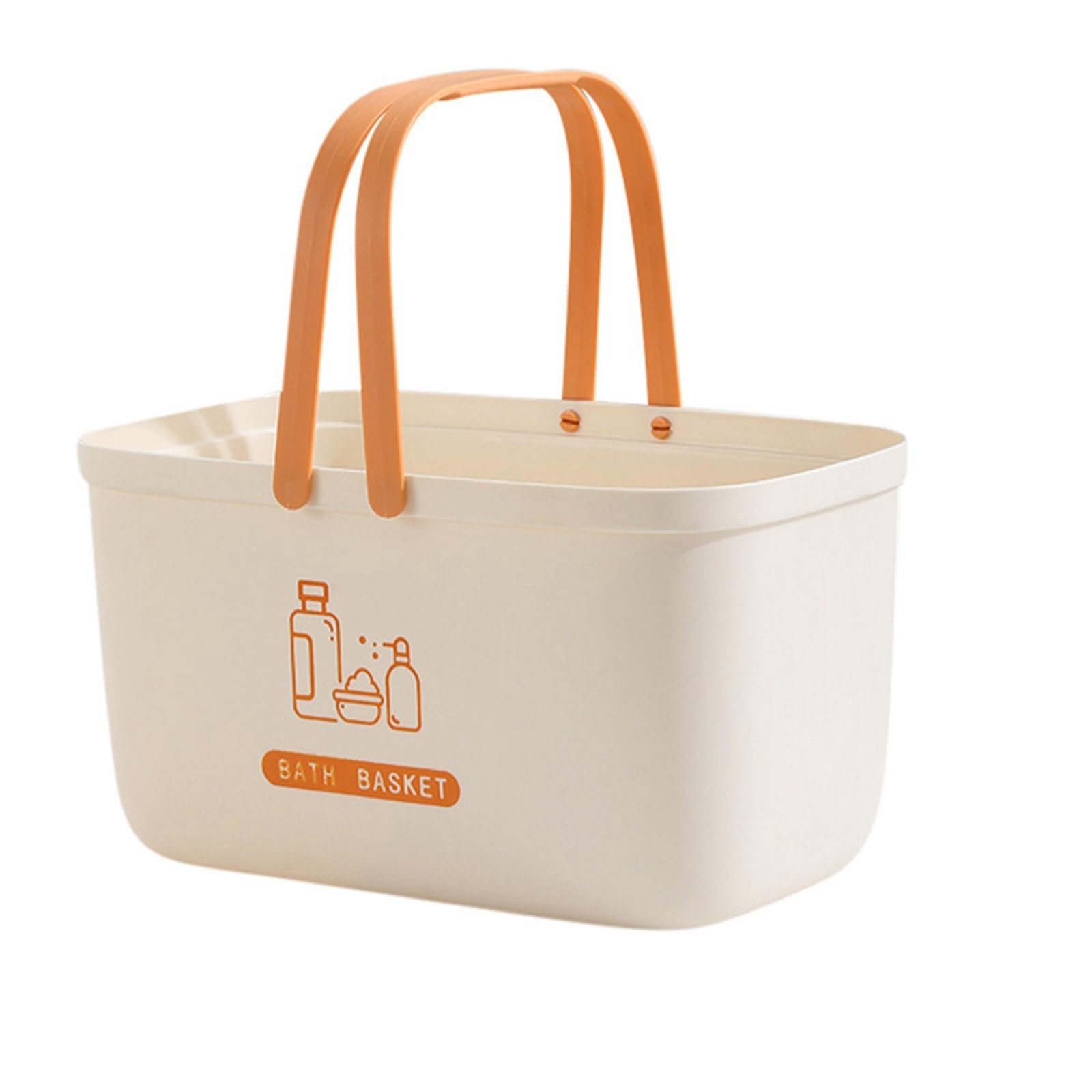 WSQHAO 2Pcs Portable Shower Caddy Tote Plastic Storage Basket With Handle Box Organizer Bin For Bathroom for Shower(Color2)
