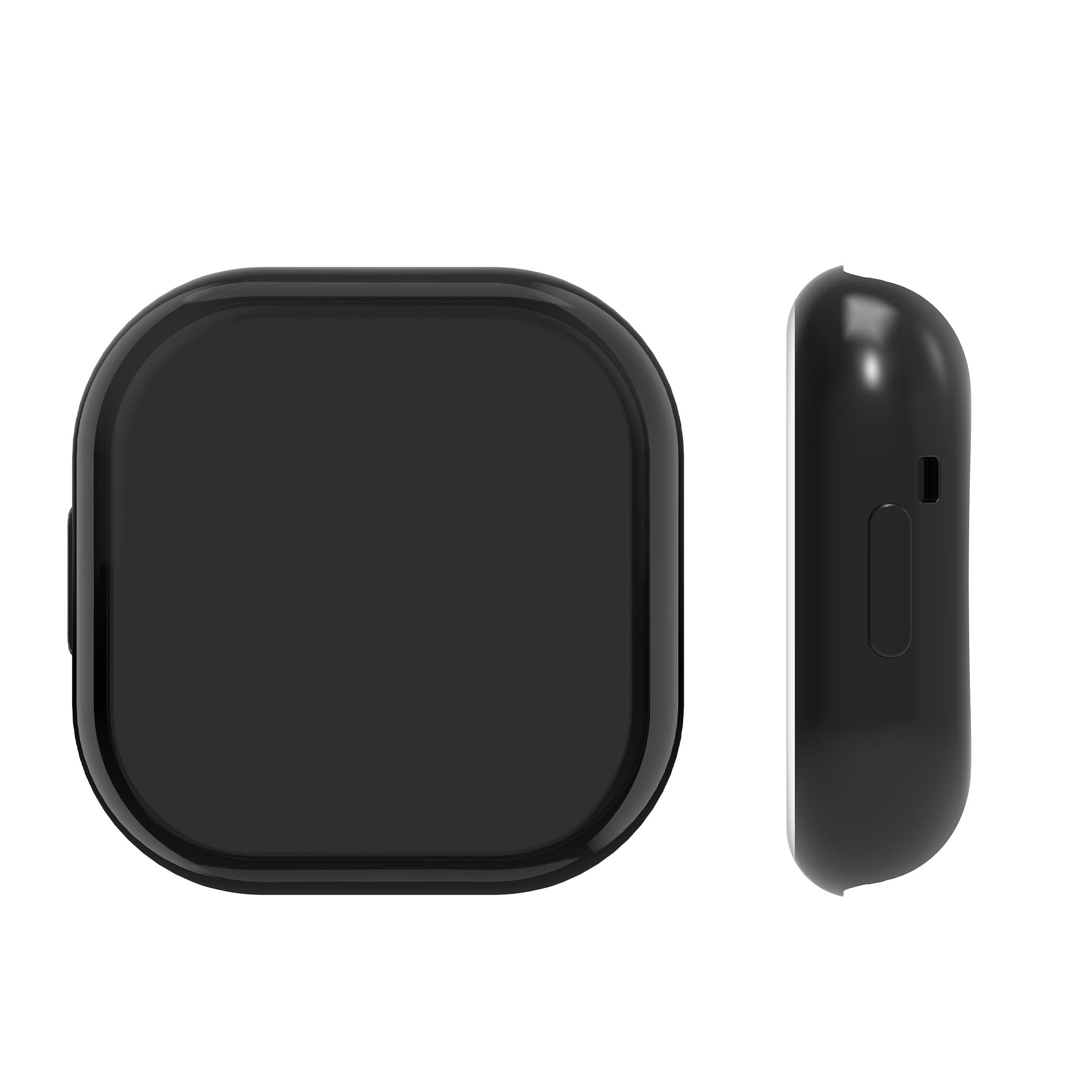 kwmobile Etui kompatybilne z Fitbit Versa 3/Sense, 2 x silikonowe etui na monitor aktywności, z TPU, czarne/czarne