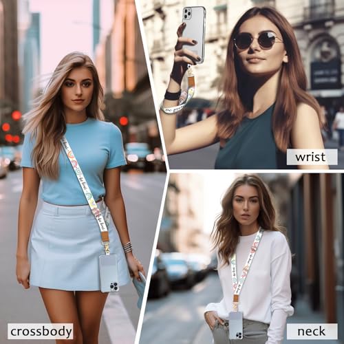 Image of Piefly Cell Phone Lanyard Crossbody Wrist Strap Adjustable for Women Cute | Travel Daily Teacher, Around the Neck, Hands-free, Universal, Fit Key ID badge, Accessories, Compatible with Most Smartphones