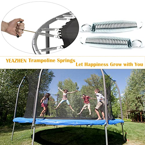 Trampoline Springs Replacement, 32Pcs 5-1/2”Stainless Steel High Tensile Blue Silver Wire Springs Set with Durable T Hook, Heavy Duty Universal Spring for JumpKing Trampoline, Skywalker Upperbounce