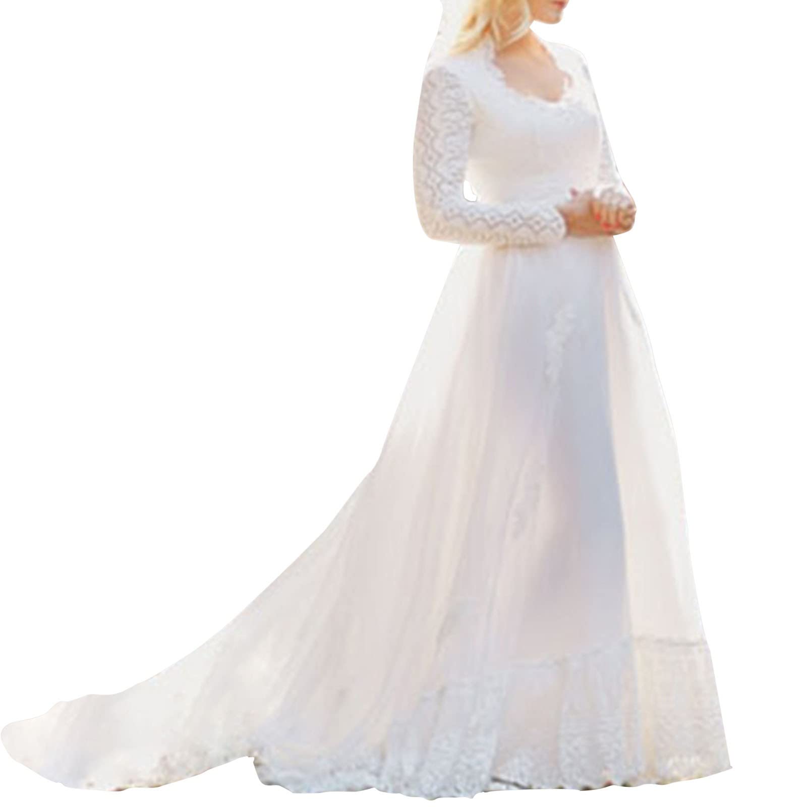 Vestido de manga larga para embarazo, con encaje y prensa de hechizos, para mujeres embarazadas, suelto, para maternidad
