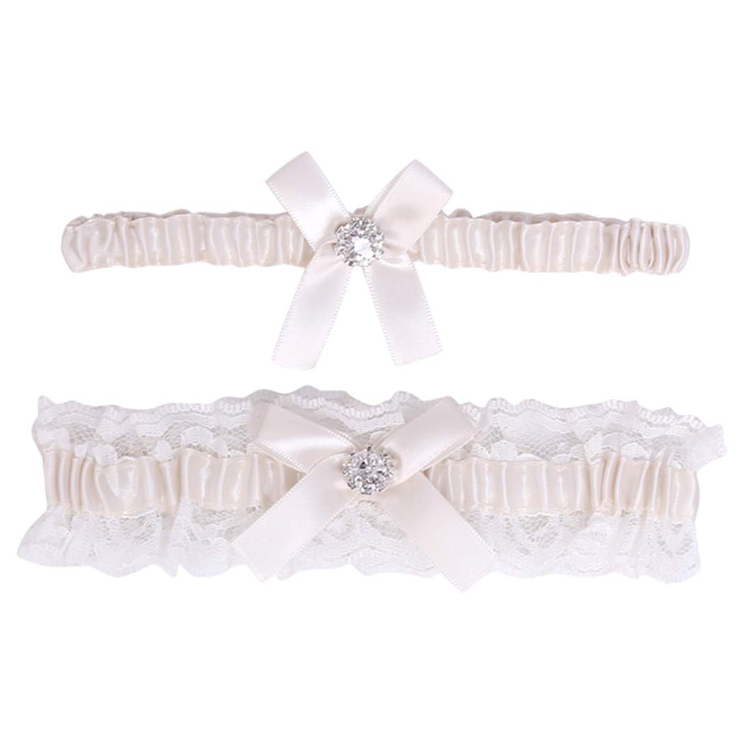 Zoylink 2PCS Garter Elegant Lace Garter Leg Ring Bride Romantic Accessories-image-22