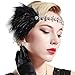 Produktbild ArtiDeco 1920s Stirnband Damen Gatsby Kostüm Accessoires 20er Jahre Flapper Feder Haarband