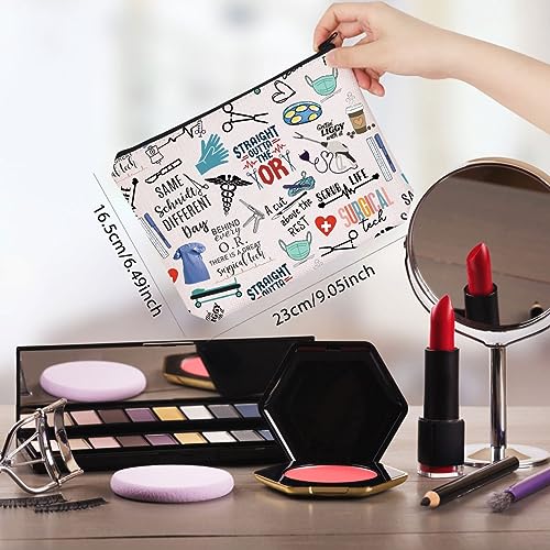WCGXKO Surgical Tech Merch National Surgical Technologists Week Surgical Canvas Makeup Bag2
