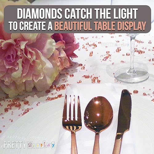 Luxury Rose Gold Party Decorations; Sparkling Confetti, Table Decor & Vase Filler for Elegant Wedding Centerpiece Arrangements - Image 4