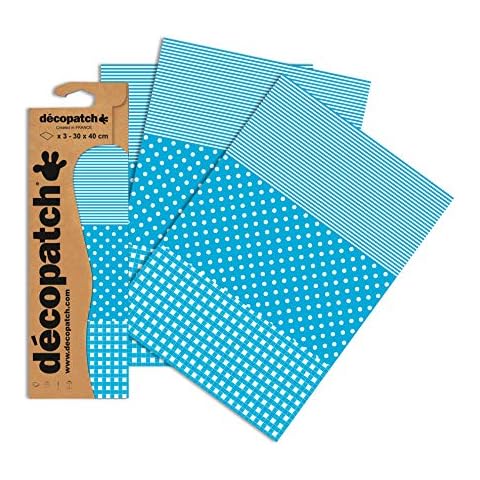 Décopatch Blue Spots and Stripes Paper Pack Cover