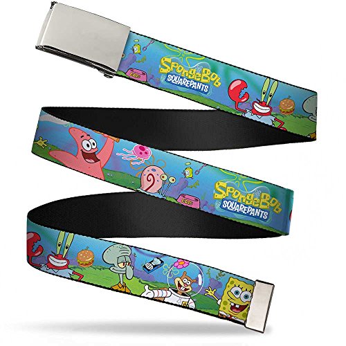 SpongeBob SquarePants mens Buckle-down Web Spongebob 1.25