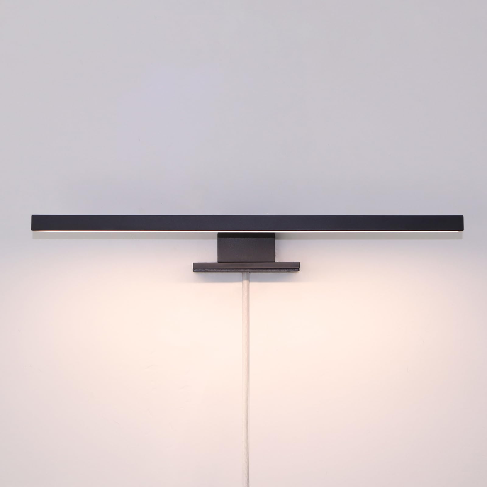 DEELUX Lampe Miroir Salle de Bains LED 5W 400lm, IP44 Blanc Neutre 4000K 30cm Armoire Miroir Murale lumière,3 en 1 Miroir Lumineux, Luminaire Salle de Bain 230V,300mm,Noir
