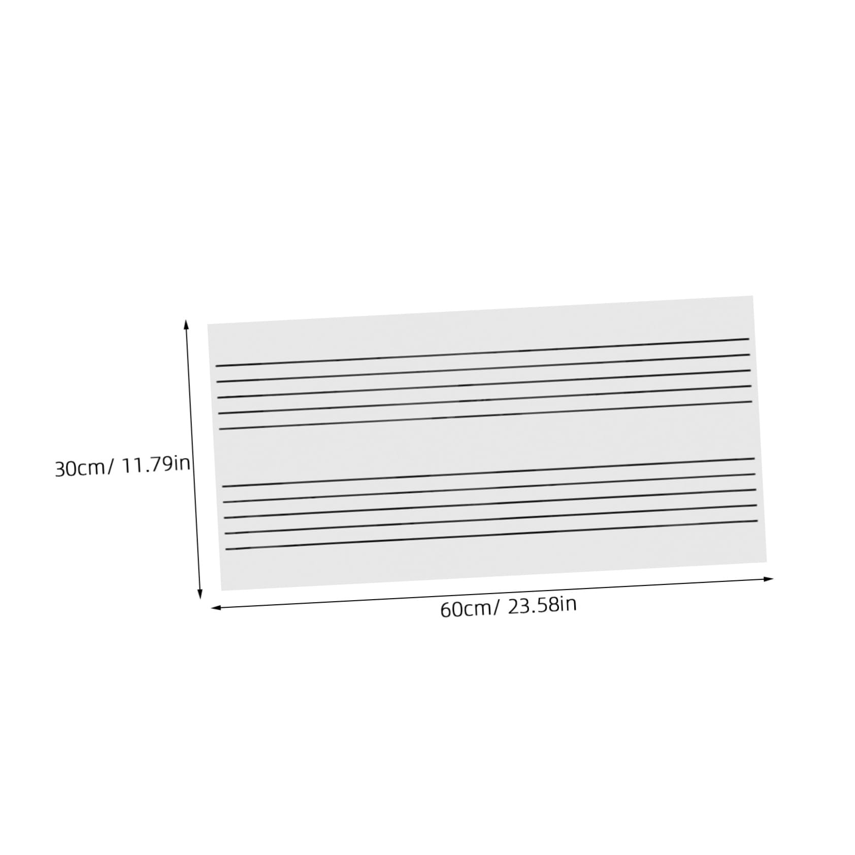 Magnetisches Whiteboard mit Fünf Notenzeilen Abwischbare Musiktafel aus Weichem Gummi Wiederverwendbar Kühlschrank Magnettafel für Musikunterricht Notenlesen und Schüler Vielseitig