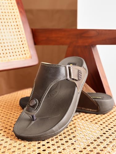 Image of WELCOME Soft Men's Slippers with Cushion FootBed for Adult | Comfortable & Light Weight | Stylish & Anti-Skid | Waterproof & Regular Flip Flops for Gents /Boys