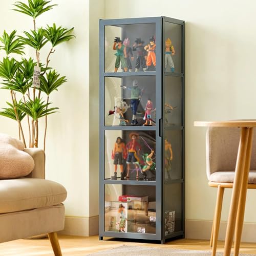 Curio - Muebles de cristal con marco de...