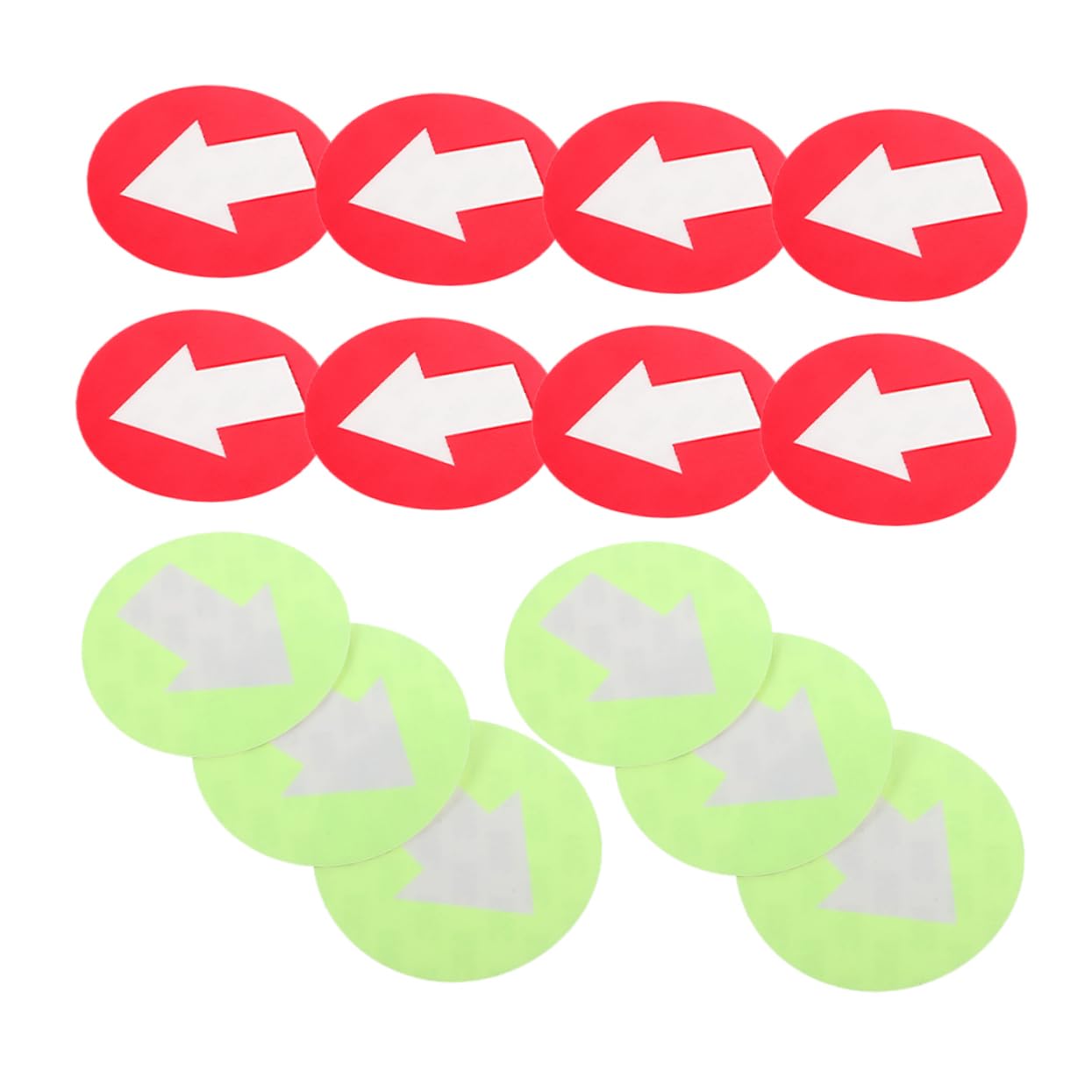 Kisangel Richtungsaufkleber Reflective Directions Fluoreszierende Camping Aufkleber Stickers Roadsign Stickern Wegmarkierungen Reflektierende Schilderaufkleber PVC