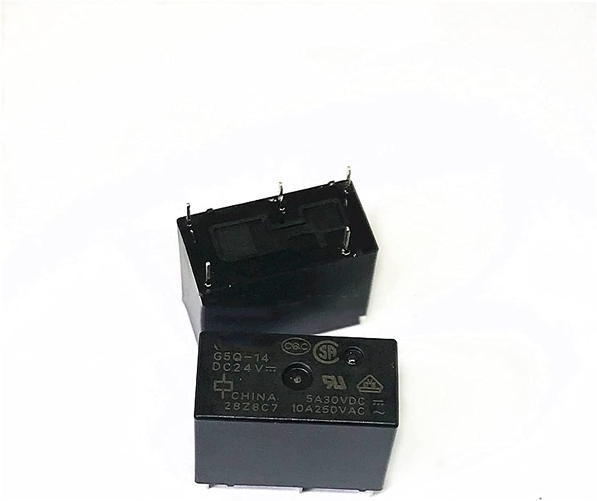 Aerbnyeqp One Color Relay 10Pcs/Lot G5q-14 G5q-14-5V Dc5v G5q-14-12V Dc12v G5q-14-24V Dc24v 5A 5Pin Alternative G5q-1 G5q-1-Eu(Onecolor)