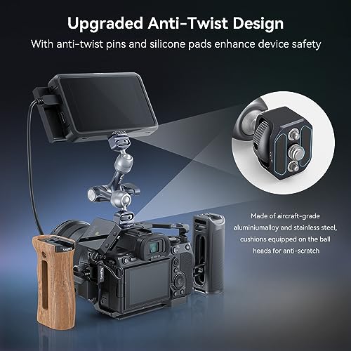Image of SmallRig 7 inch Rosette Magic Arm, Camera Monitor Mount with 1 /4 inch-20 Screws and Anti-Twist Pins, Max Load Capacity 3.5kg, for Cameras, Monitors, LED Lights and Phones - 4194
