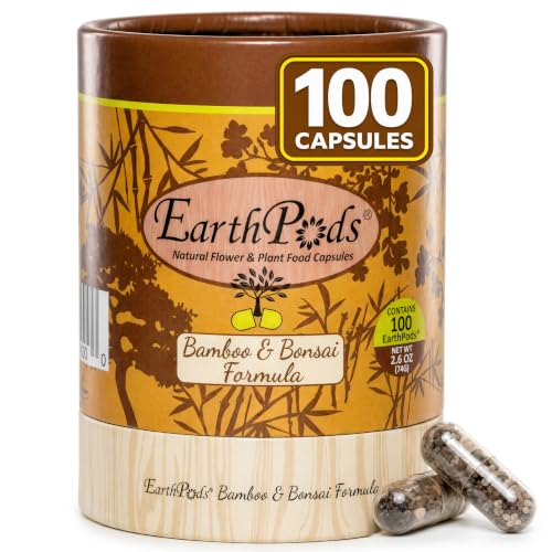 Earth Pods&reg; Organic Bonsai & Lucky Bamboo Fertilizer Spikes, 100 Capsules