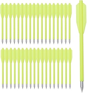60PCS 6.3 Inch 50-80LB Mini Archery Crossbow Bolts Set with Sharp Metal Tip, Reusable Durable Arrow Dart for Shooting Target Practice, Small Hunting Game, Outdoor Fishing