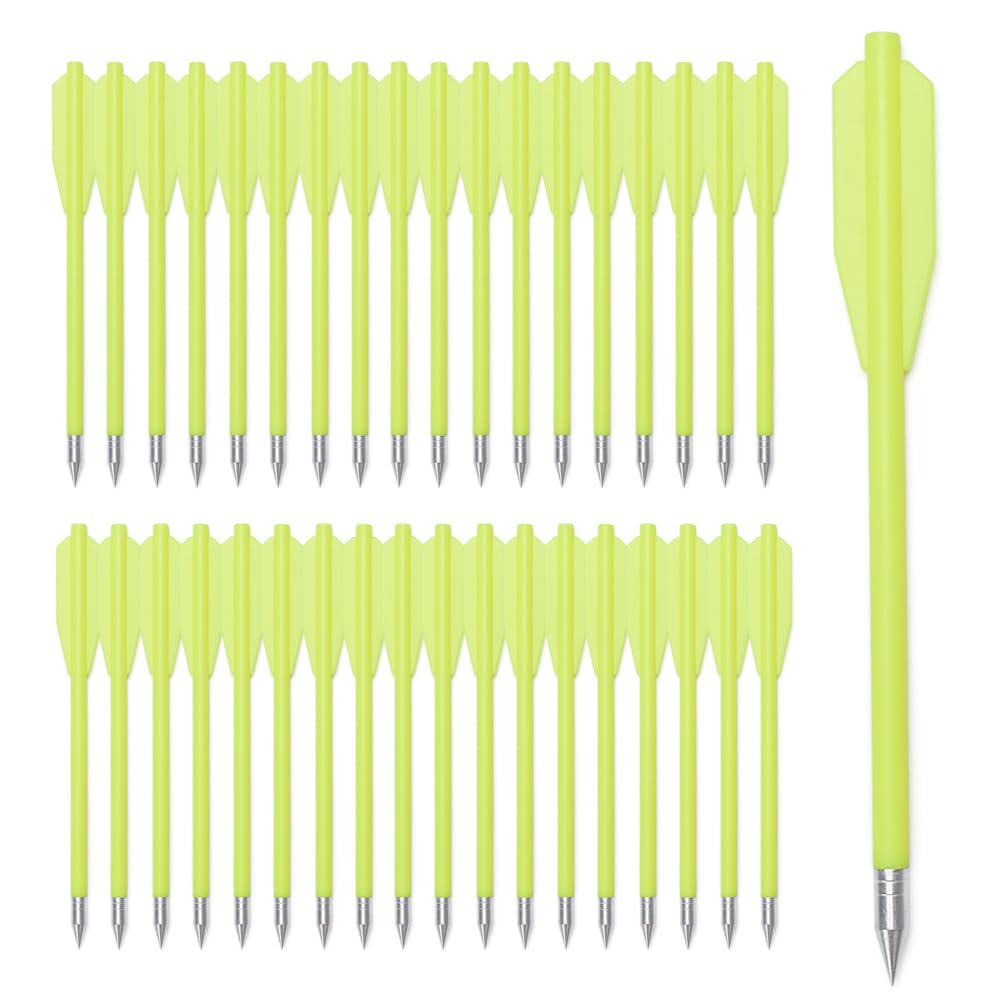 60PCS 6.3 Inch 50-80LB Mini Archery Crossbow Bolts Set with Sharp Metal Tip, Reusable Durable Arrow Dart for Shooting Target Practice, Small Hunting Game, Outdoor Fishing