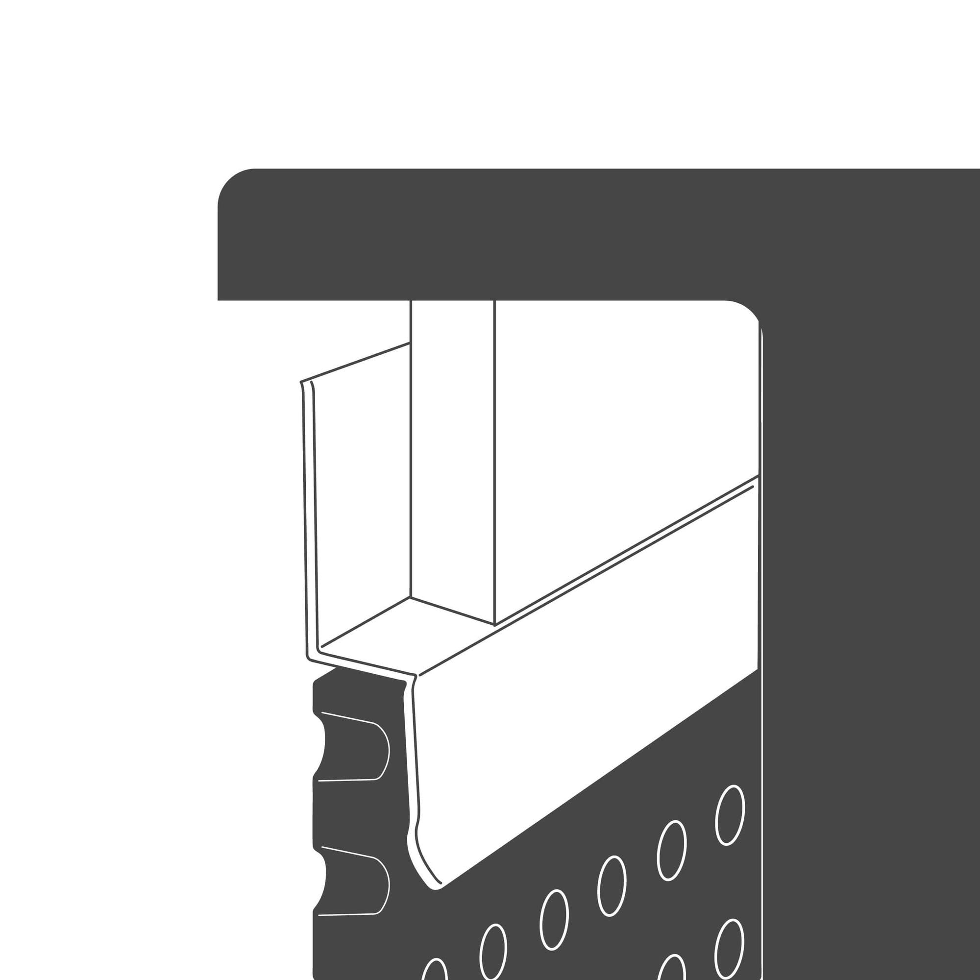 Fassadenprofile Perfil final demembrana con hoyuelos, protección de pared demembrana con hoyuelos 1m, 20 piezas Negro, perfil base, perfil de cubierta paramembrana con hoyuelos