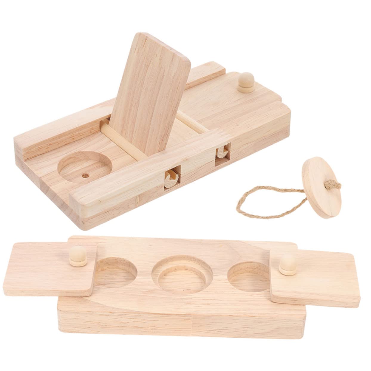 Milisten 2stücke Hamster Futtersuchspielzeug aus Holz Kompaktes Leckerli-Spielzeug Strapazierfähiges Chinchilla-Spielzeug für Haushalt Hamsterspielzeug Futtersuchspielzeug