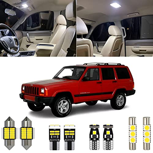 Kit interior LED 14 piezas 6000K blanco Jeep Cherokee XJ 1997-2001