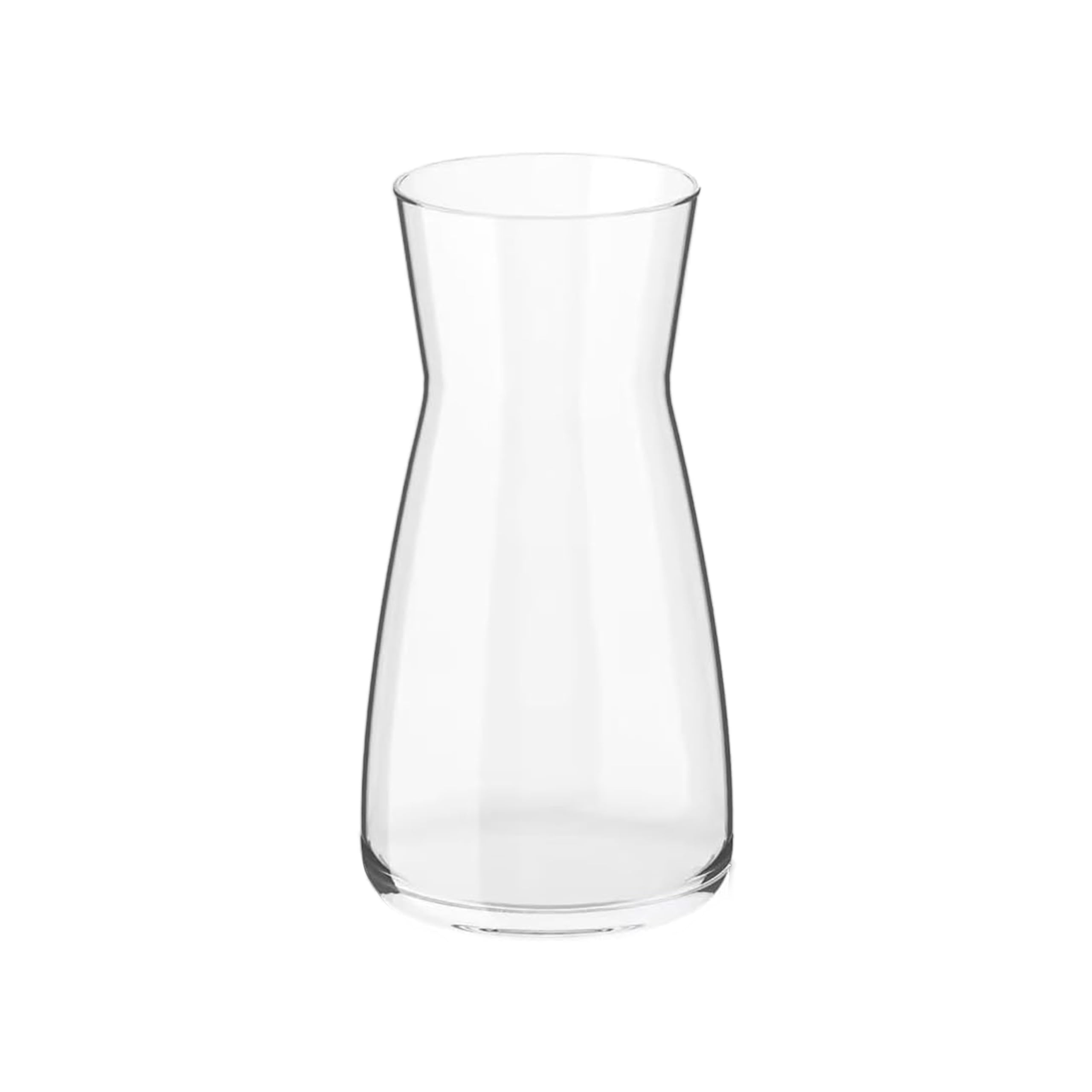Glass Vase 20cm Clear - Elegant Modern Flower Vase for Living Room, Home Office Decor, Wedding Centerpiece | Handmade Decorative Vase with Gold Rim, Premium Quality