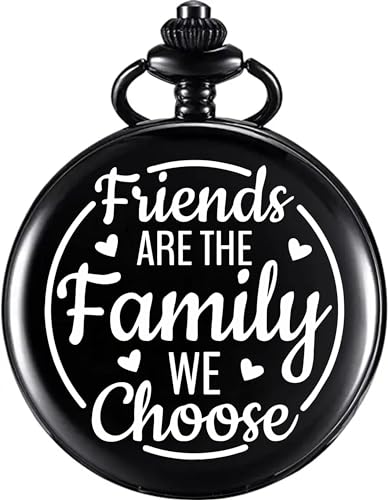 Image of Vintage Gandhi Style Pocket Watch with Engraved Designs & Messages Royal Black Analog for Men Women & Kids Includes Key Ring for car or Bike Keys Ideal Gift