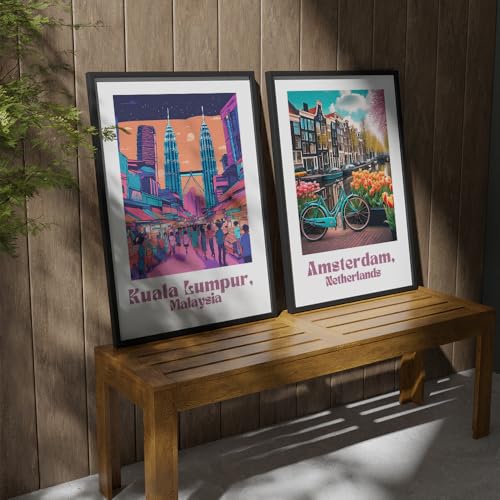 Image of COLOSSAL ART HOUSE Wall Art Set of 2 - 10x13 inch Framed Paintings for Living Room, Bedroom & Home Decor - Modern Wall Decoration for Interior Spaces, Aesthetic & Stylish Design White