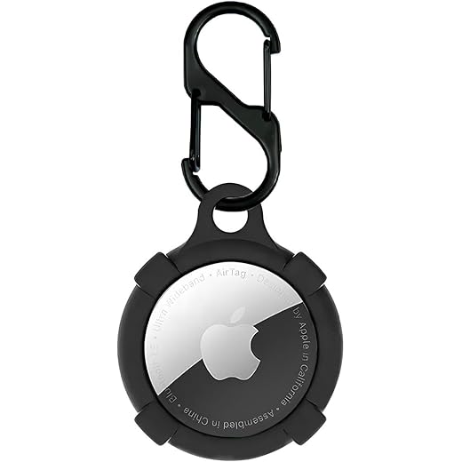 LIRAMARK Silicone Case for Apple AirTag - Black