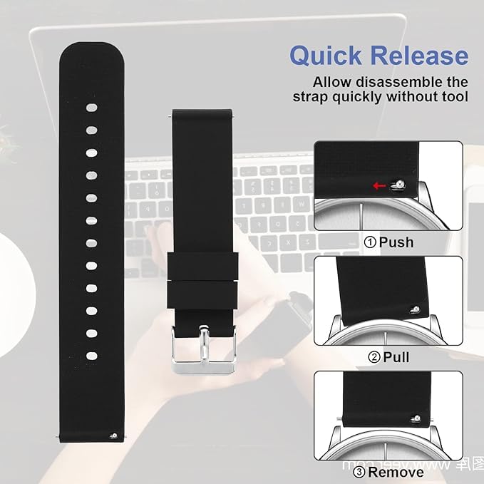 20mm Watch Strap Bands Compatible for Amazfit Bip, Amazfit GTS, Galaxy Watch Active 2, Gear S2 Classic, Samsung Gear Trendy Watch Straps 3
