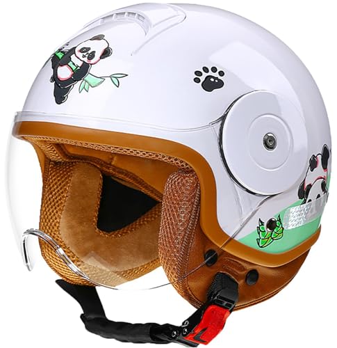 Casque De Moto Pour Enfants, Scooter, Cyclomoteur, Jet Avec Visière Solaire, Mignon Pour Filles, Garçons, Taille 46-54CM, 5-12 Ans