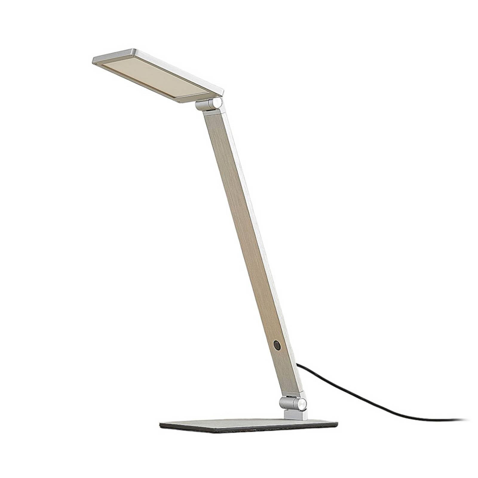 Lucande Lampada da tavolo LED dimmerabile (Moderno) colore Grigio, in Alluminio ad es. Studio & Ufficio lampadina inclusa lampada scrivania a