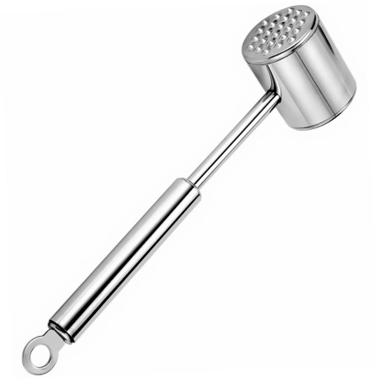 CIYODO Stainless Steel Meat Hammer Multi Functional Kitchen Mallet for Tenderizing Beef Pork Chicken Stainless Steel Meat Pounder for Cooking and Meal Preparation