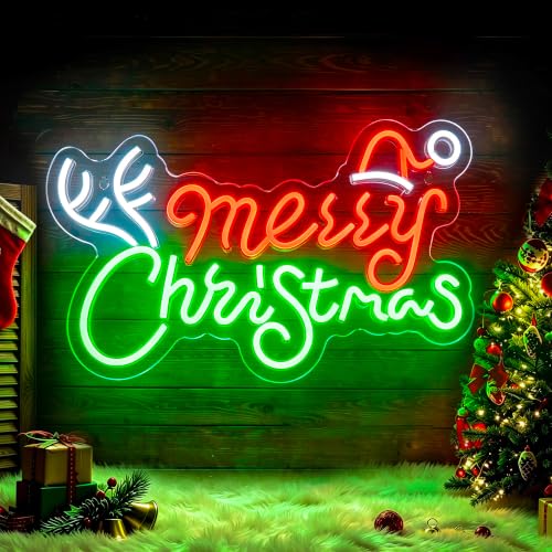 Image of Merry Christmas Neon Signs for Wall Decor, Christmas Led Sign