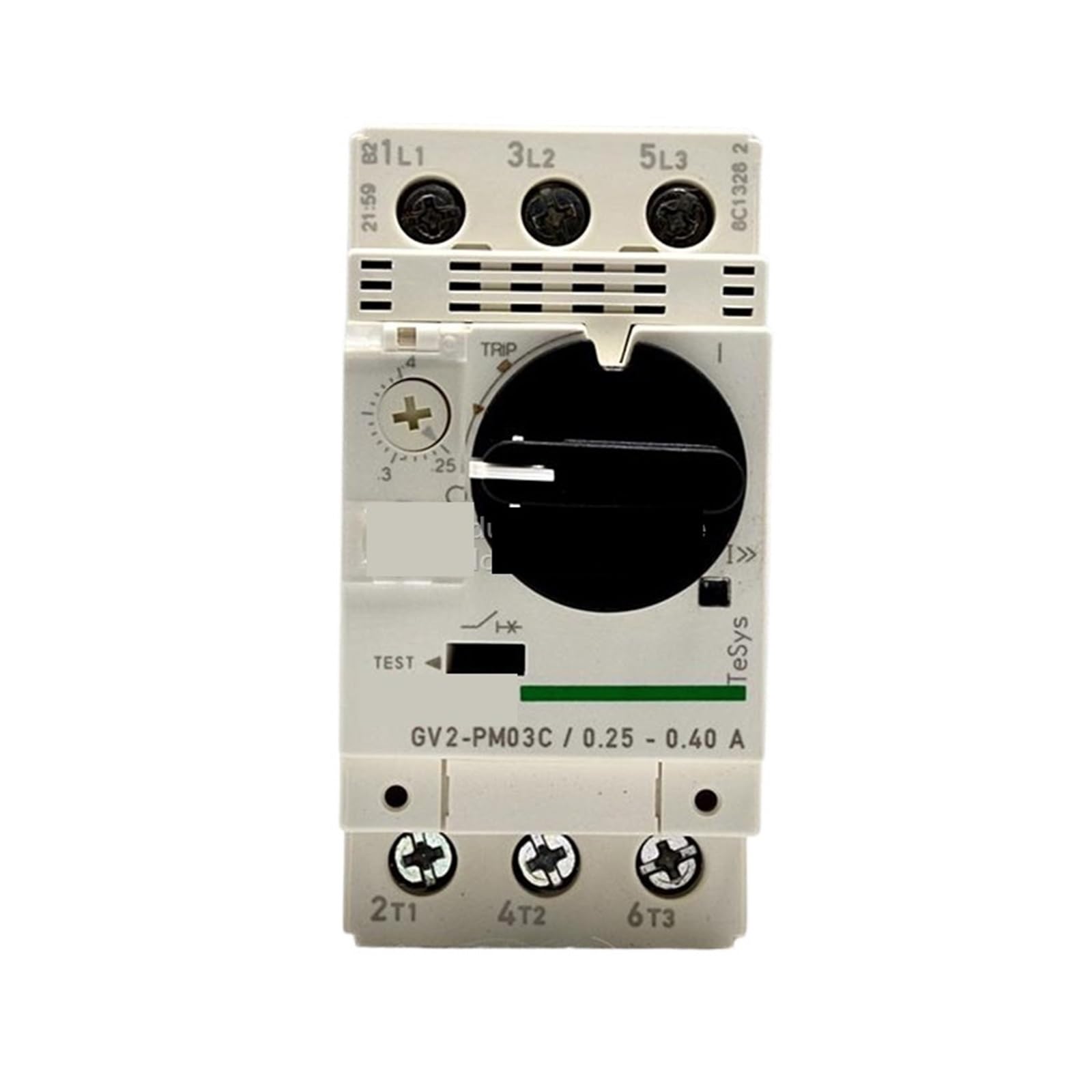 VSPPJYFG GV2-PM03C Magneto Circuit Breaker Protection TeSys Deca GV2PM03C 0.25-0.4A 3P Updated to Black