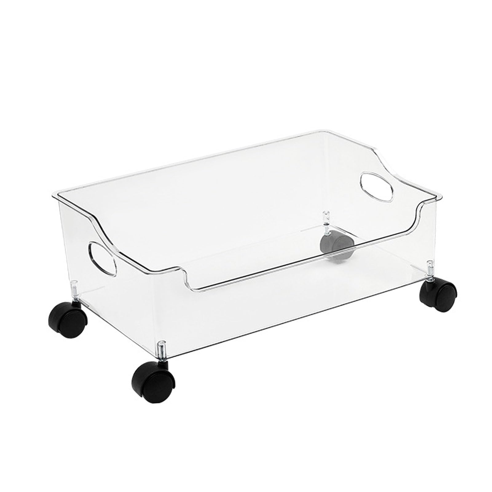 Organizzatore di libri con ruote Scatola portatile per libri con rotelle Libreria per riporre riviste in piedi Disposizione con ruote Contenitore per riviste con