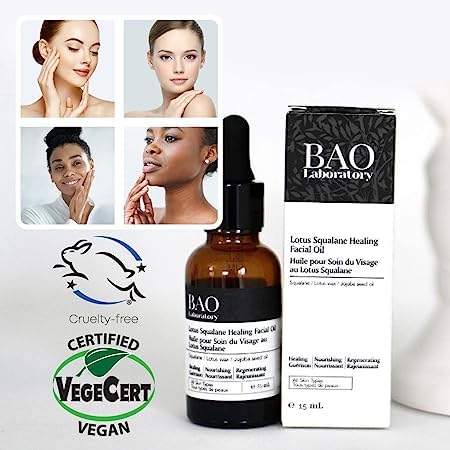 Miniatura 5 de BAO Laboratory El aceite facial curativo Lotus Squalane hidrata la piel seca, reequilibra la piel grasa, alivia la piel sensible, repara la piel