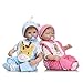 YIHANGG Poupée Reborn Baby Doll 16 Pouce 40cm Réaliste Doux Silicone Bébés Fille Garçon Poupées Jumeaux Si Réaliste À La Recherche De Vinyle Poupée Nouveau-Né Cadeau De Noël,Twins