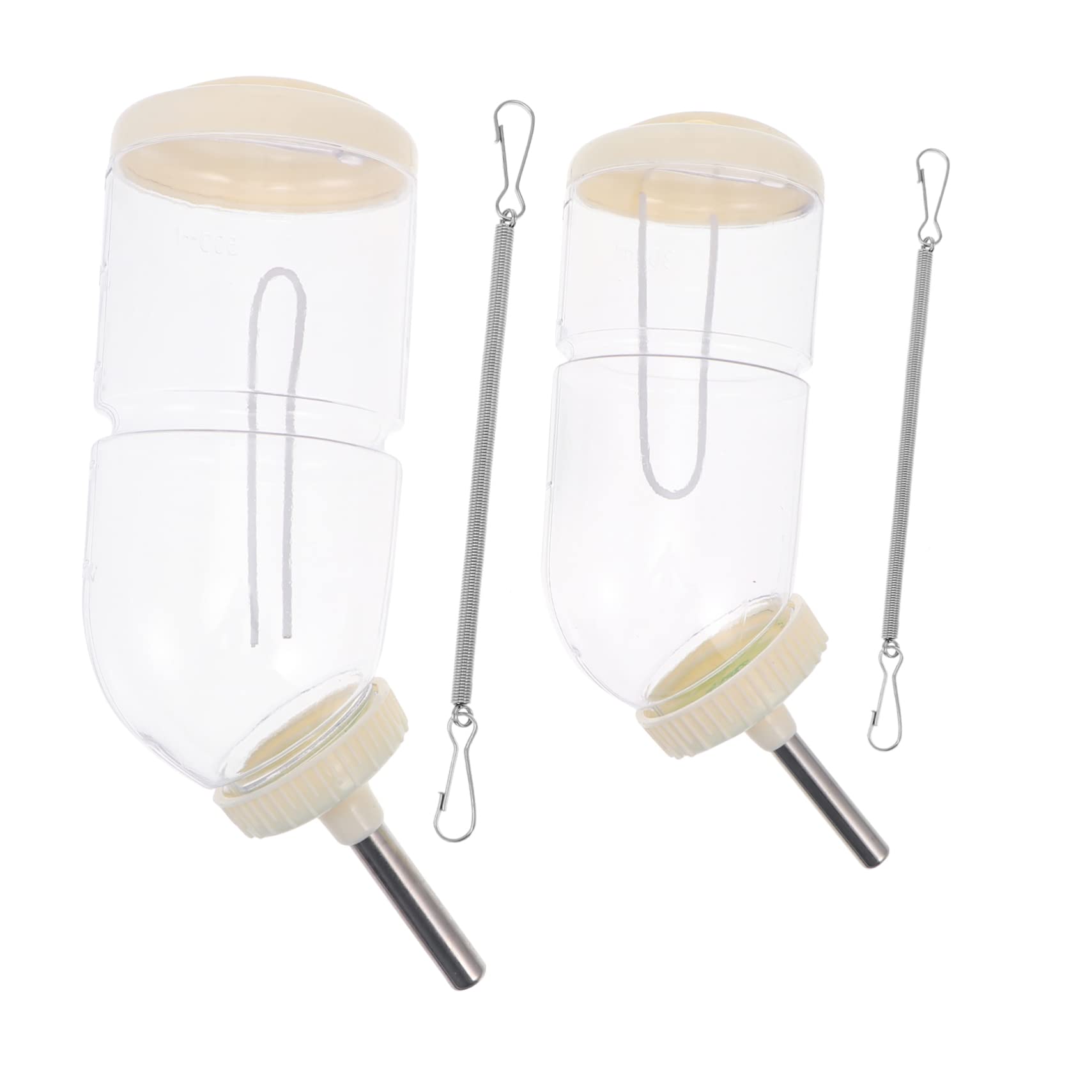 ibasenice 2Pcs Rabbit Water Bottle Leakproof Small Pet Drinkers Durable Dispensers for Rabbits Guinea Pigs and Small Animals Easy Installation and Space Saving