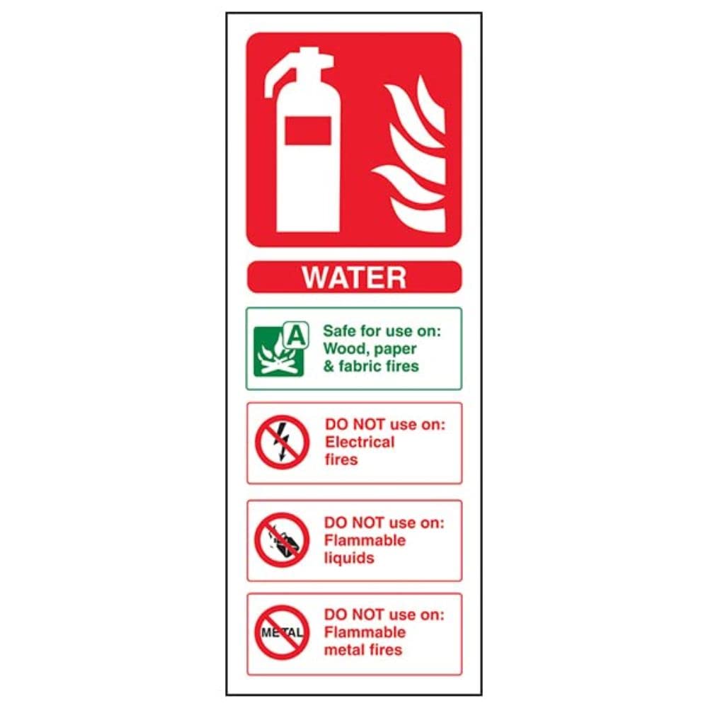 Fire Extinguisher - Water ID - 75 X 200mm Restickable Safety Sign