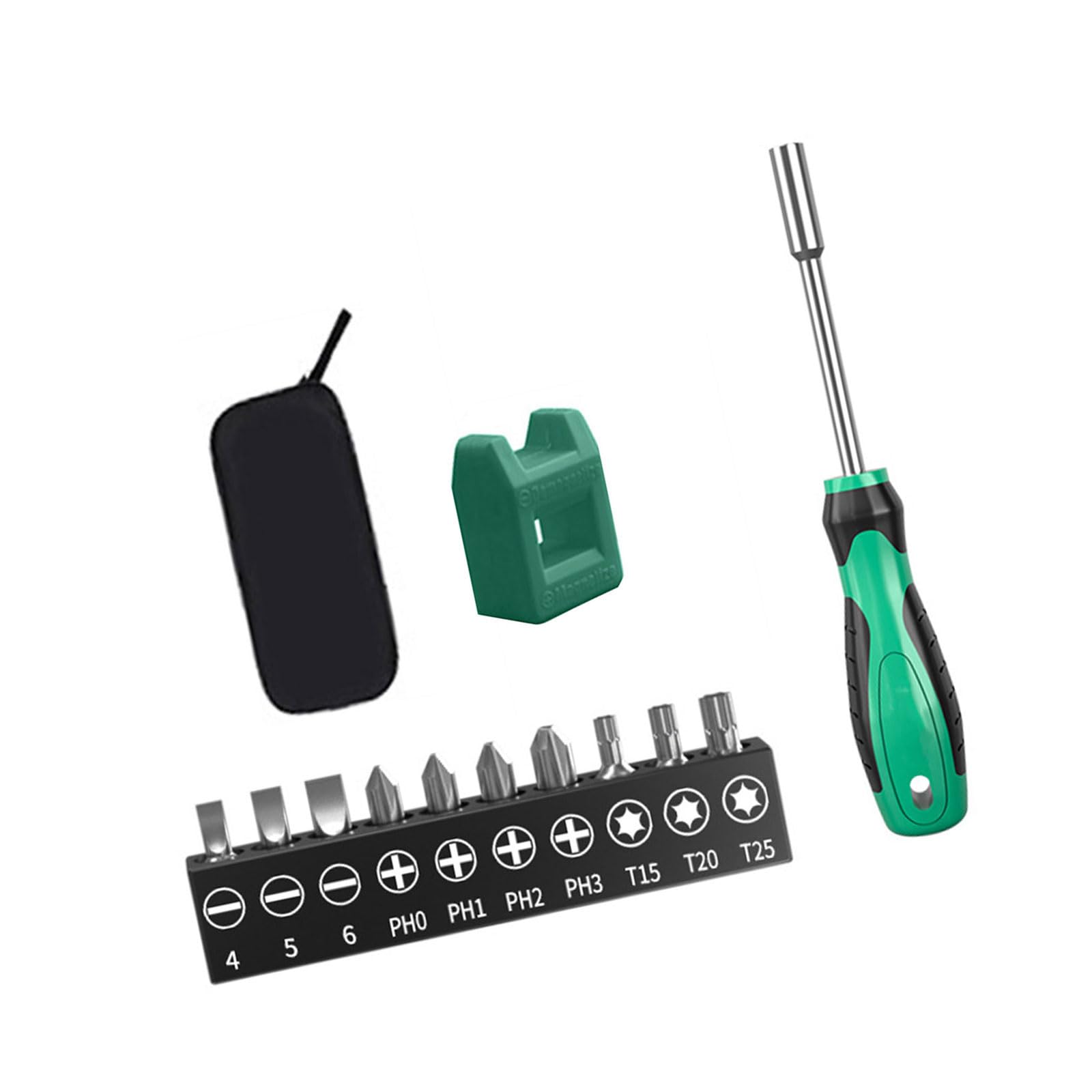 Extended Reach Screwdriver Bit Adapter High Steel Construction Nut Driver for Various Socket Size Nut Driver Set