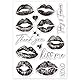 GLOBLELAND Sexy Lippen Transparenter Stempel Für Valentinstag Liebestext Silikon Transparente Stempel Prägeschablonen Vorlage Für DIY Scrapbooking Karten Herstellung von Fotoalben Dekorativ